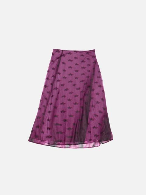 Midi print skirt - Bright purple