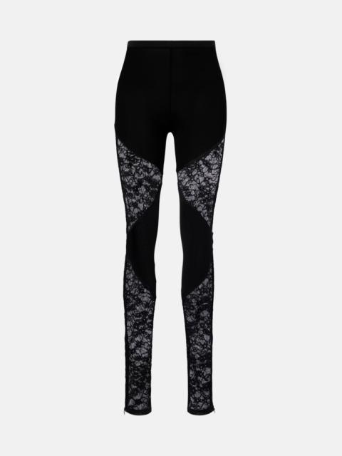 Lace-trimmed legging