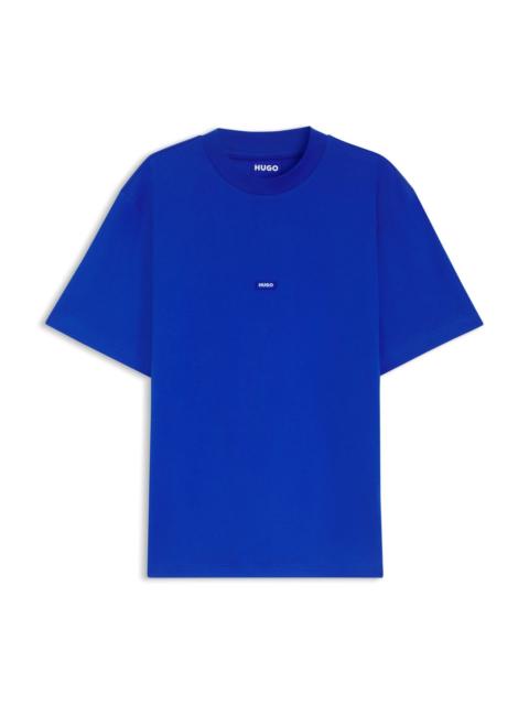COTTON-JERSEY T-SHIRT WITH BLUE LOGO PATCH