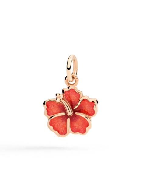 ROSE GOLD & ENAMEL HIBISCUS FLOWER CHARM
