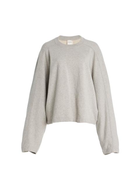 Gathered Cotton Sweatshirt grey