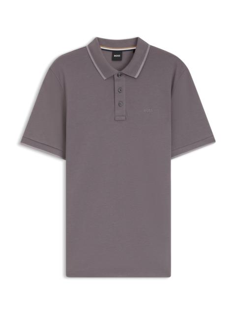 COTTON-PIQUÉ POLO SHIRT WITH CONTRAST TIPPING