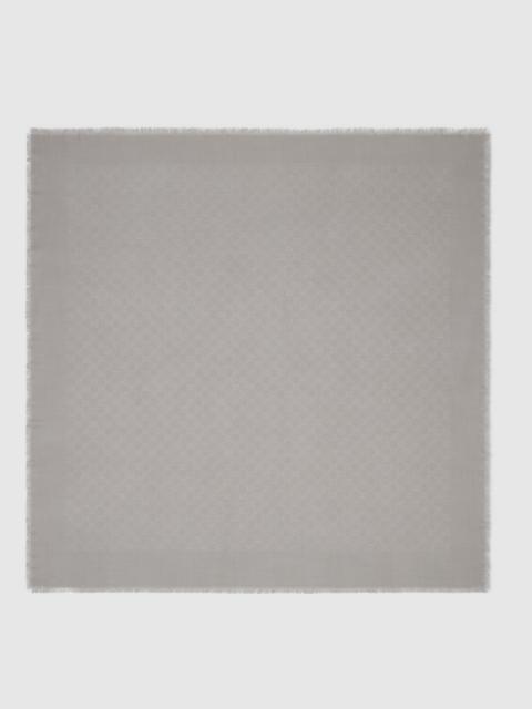 GG wool and silk jacquard shawl