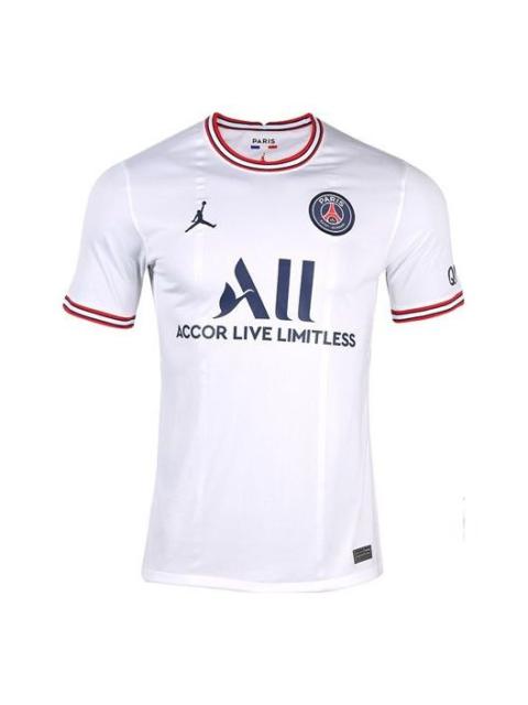Men's Air Jordan Paris Saint-Germain Fan Edition 21-22 Season Sports Soccer/Football Short Sleeve 4 