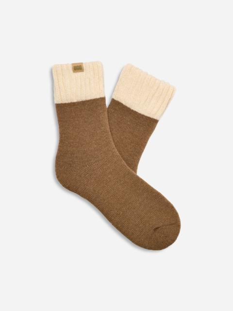 ® Men's Camdyn Cozy Sock Polyester Blend in Chestnut/Cream