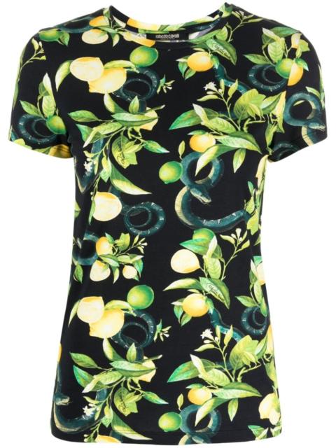 lemon-print short-sleeve T-shirt