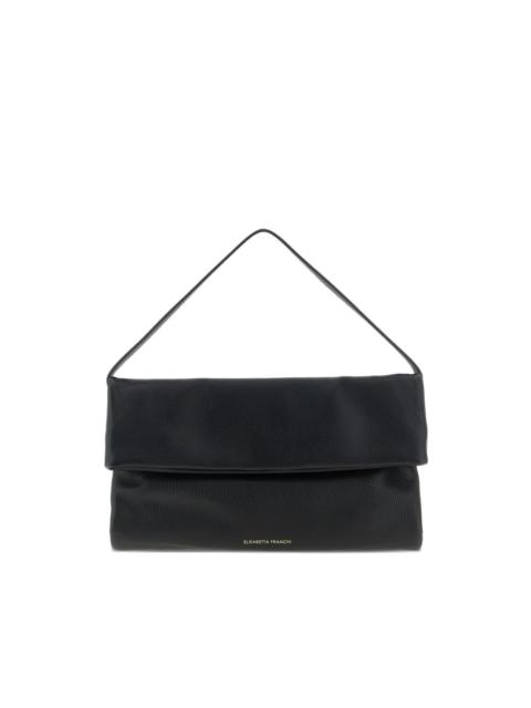 logo-embossed folded shoulder bag