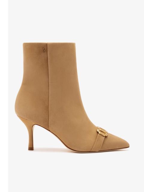 Mini Kate Boot In Peanut Suede and Daisy Accent