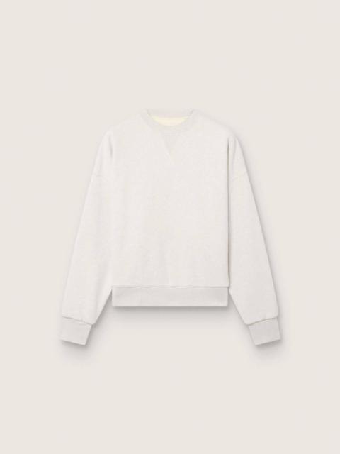 Star unisex sweatshirt in gray cotton with embroidery and crystals