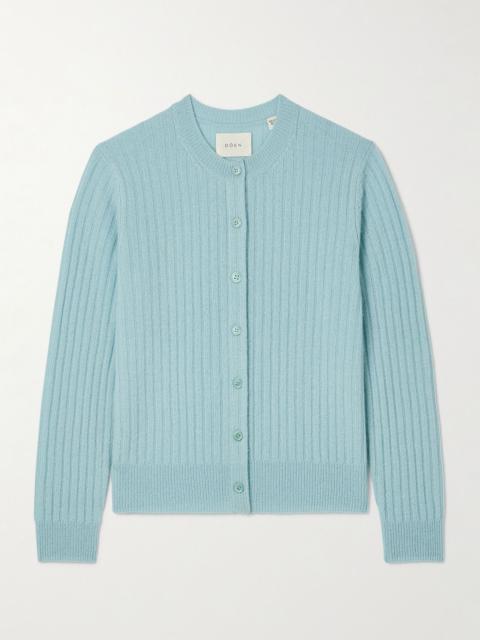 Danaë ribbed cashmere cardigan Light blue