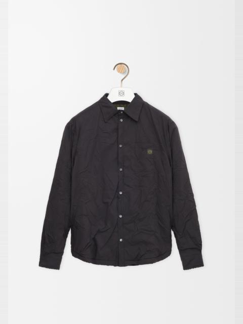 Hybrid shirt in cotton blend and wool