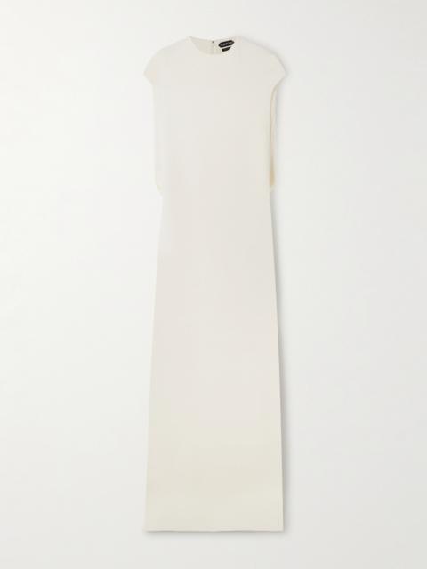 Stretch-silk Georgette Gown