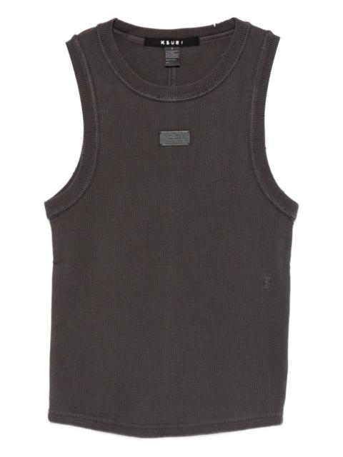 logo-plaque tank top