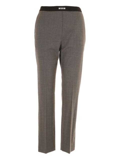 logo-waistband trousers