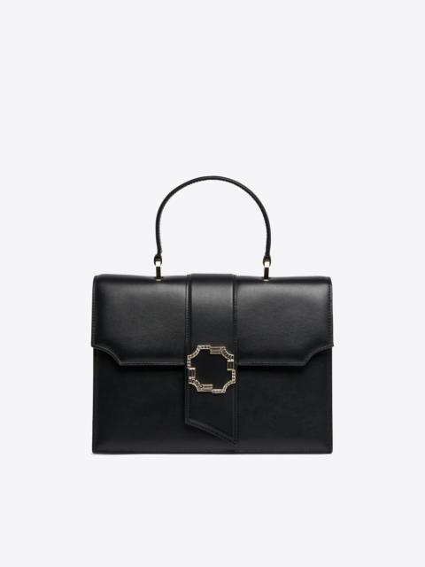 Audrey Black Leather Handbag
