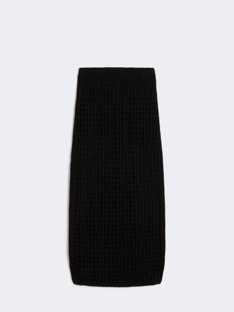 Mesh cotton skirt - BLACK