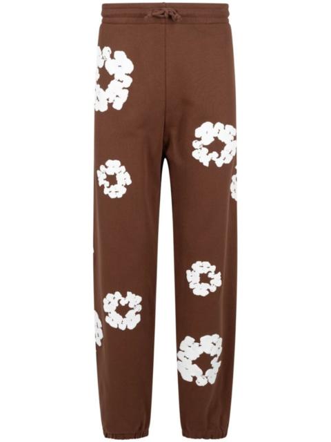 wreath-print track pants