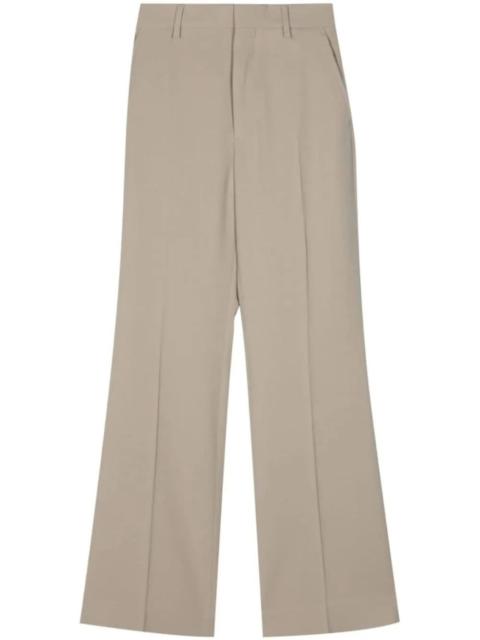 twill mid-rise trousers