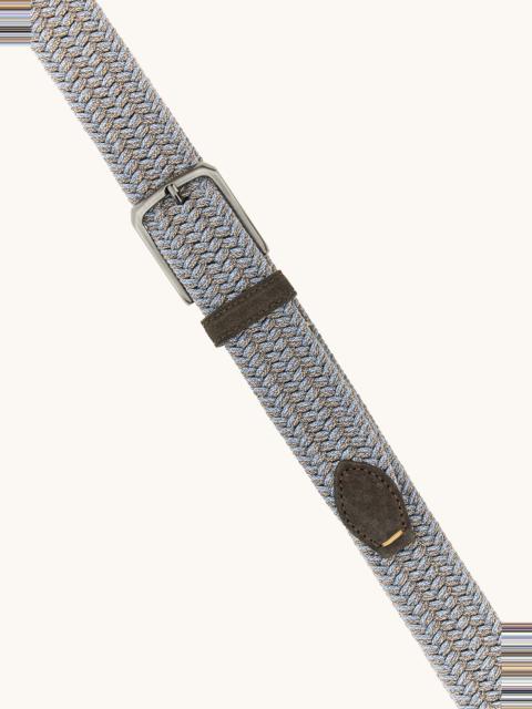ELASTIC BRAIDED BELT WITH SUEDE FINISHES