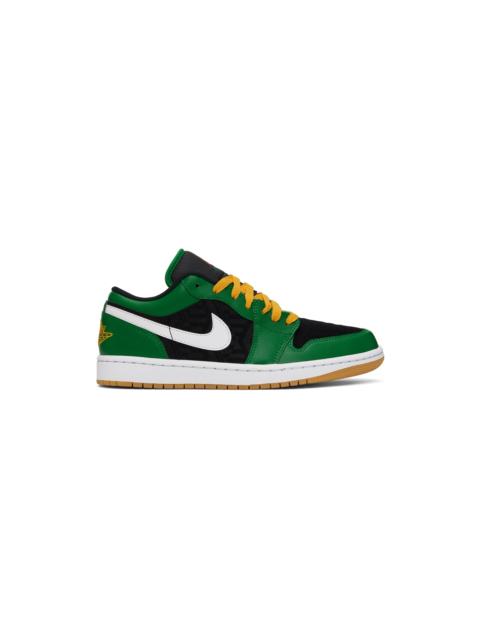 Black & Green Air Jordan 1 Low SE Sneakers