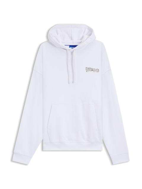 LOGO-PRINT HOODIE IN COTTON TERRY