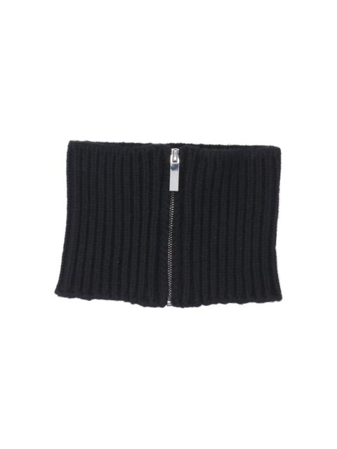 ribbed cashmere collar