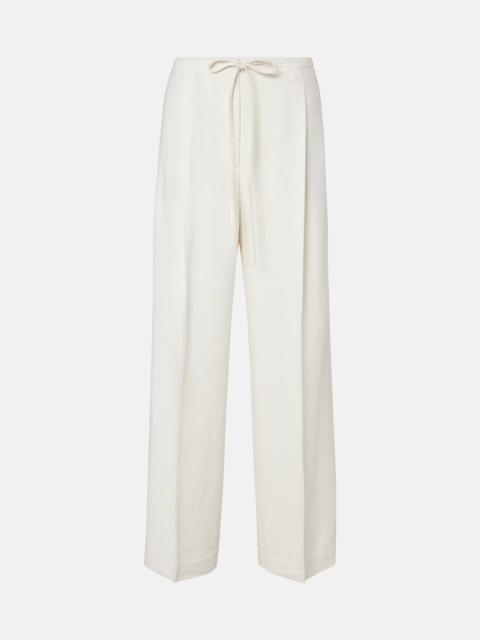 High-rise wide-leg pants