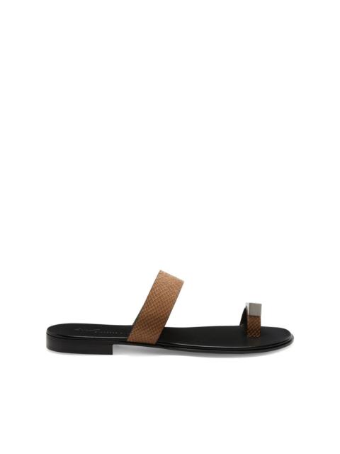 Bardack snakeskin-effect sandals