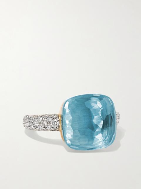 Nudo 18-karat White Gold, Topaz And Diamond Ring