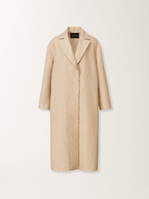 Embossed jacquard coat
