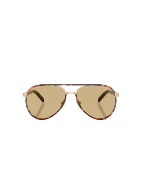 pilot-frame tortoiseshell sunglasses