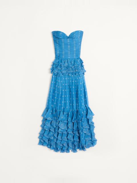 PLUSDEPOIS PRINT CHIFFON LONG DRESS