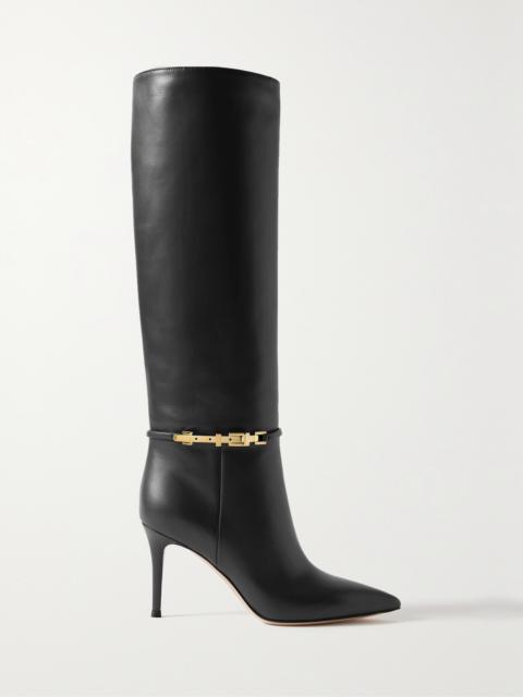 Glove 85 Embellished Leather Knee Boots
