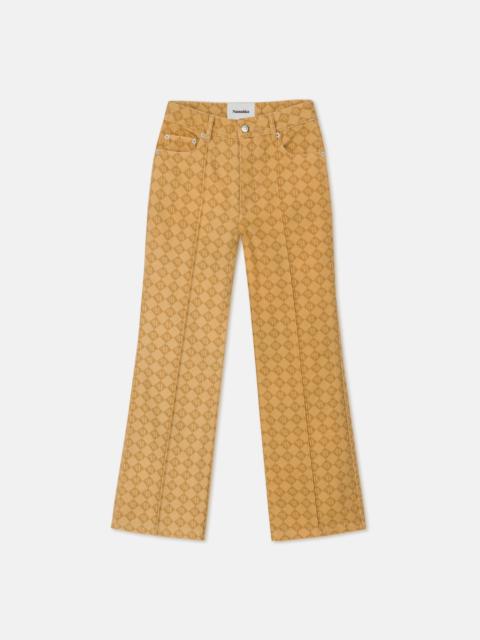 Cropped Kick-Flare Jeans