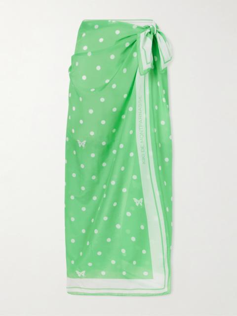 Kiki Printed Cotton And Silk-blend Pareo