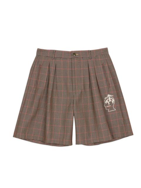 Brooks Brothers California Houndstooth Pleated Shorts - Tan