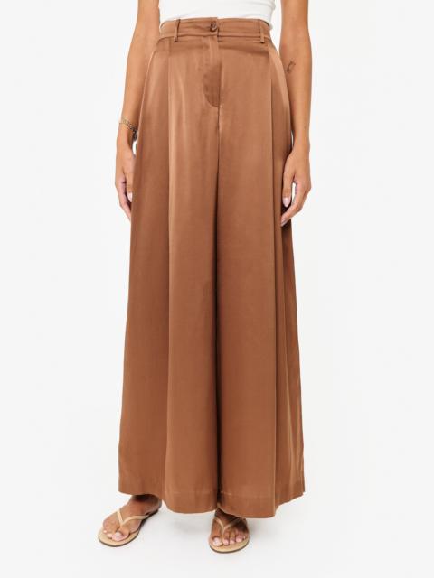 FABIAN WIDE LEG HIGH RISE PANT CAROB