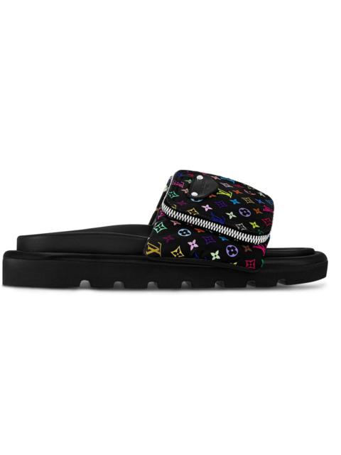 Louis Vuitton Pool Pillow Flat Comfort Mule Takashi Murakami Black (Women's)