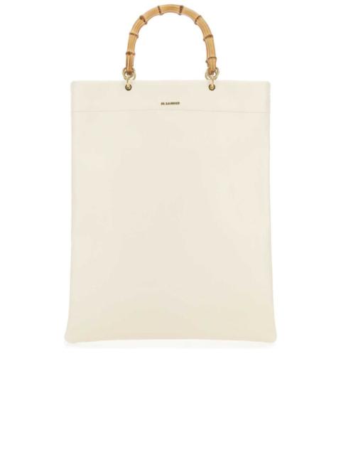 Ivory Leather Medium Shopping Bag