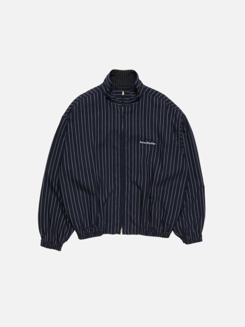 Striped zip jacket - Navy/white