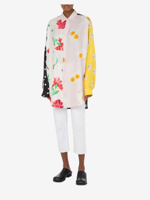 SILK TWILL SHIRT PATCHWORK