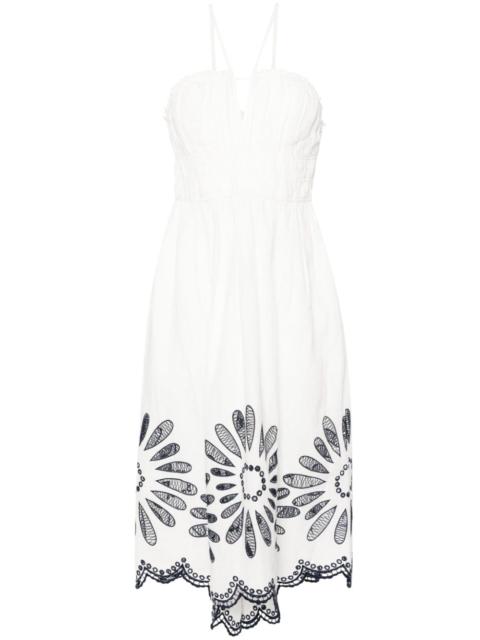 Beatrice broderie-anglaise midi dress