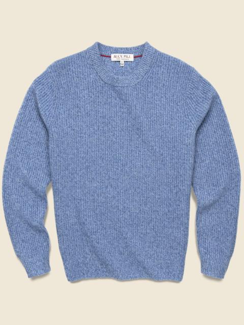 Cashmere Jordan Sweater - Dusty Blue