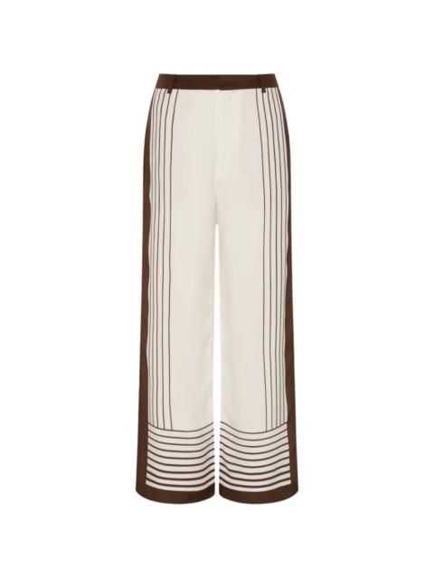 striped-detail trousers