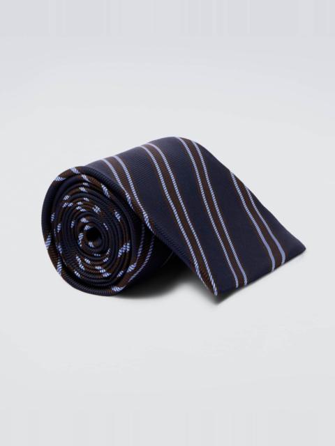 Striped silk tie