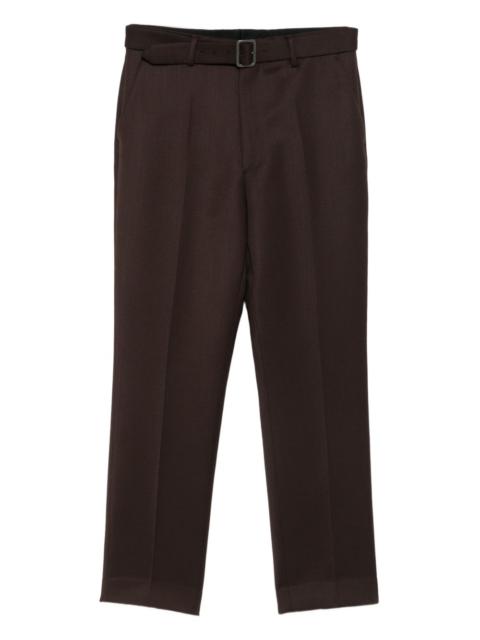 belted cotton trousers