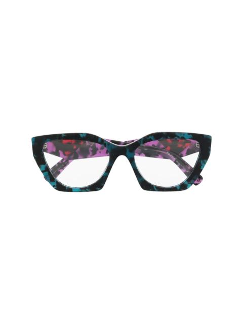 tortoiseshell-effect cat-eye glasses