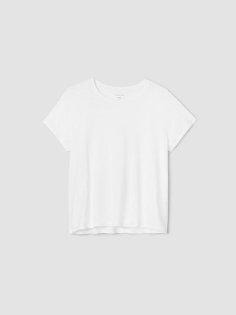 Organic Cotton Slubby Jersey Crew Neck Tee