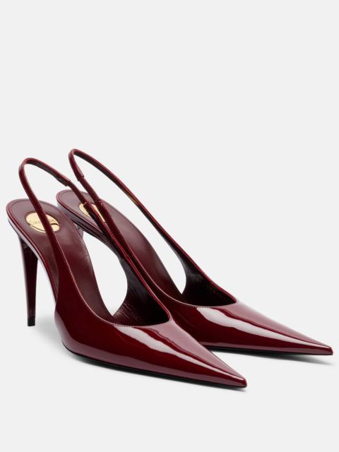 Guermantes 95 leather slingback pumps
