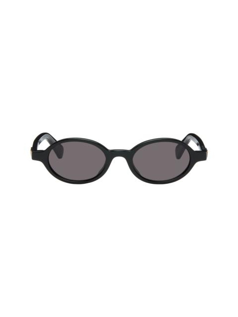 Black Classic Oval Sunglasses